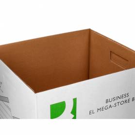 Cajon q-connect carton para 4 cajas archivo definitivo folio montaje automatico medidas interior 295x383x430mm