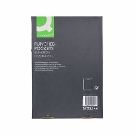 Funda multitaladro q-connect folio 80 mc cristal caja de 100 unidades