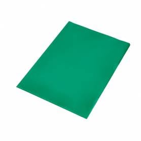 Carpeta dossier uñero plastico q-connect din a4 120 micras verde caja de 100 unidades