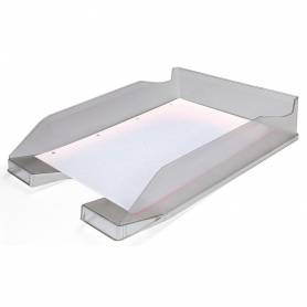 Bandeja sobremesa plastico q-connect gris oscuro transparente 240x70x340 mm