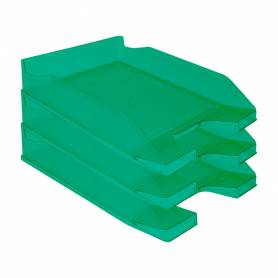 Bandeja sobremesa plastico q-connect verde transparente 240x70x340 mm