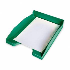 Bandeja sobremesa plastico q-connect verde opaco 240x70x340 mm