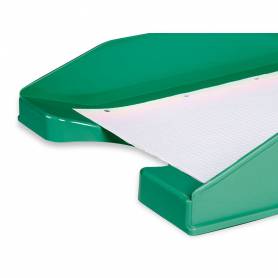 Bandeja sobremesa plastico q-connect verde opaco 240x70x340 mm