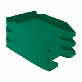 Bandeja sobremesa plastico q-connect verde opaco 240x70x340 mm