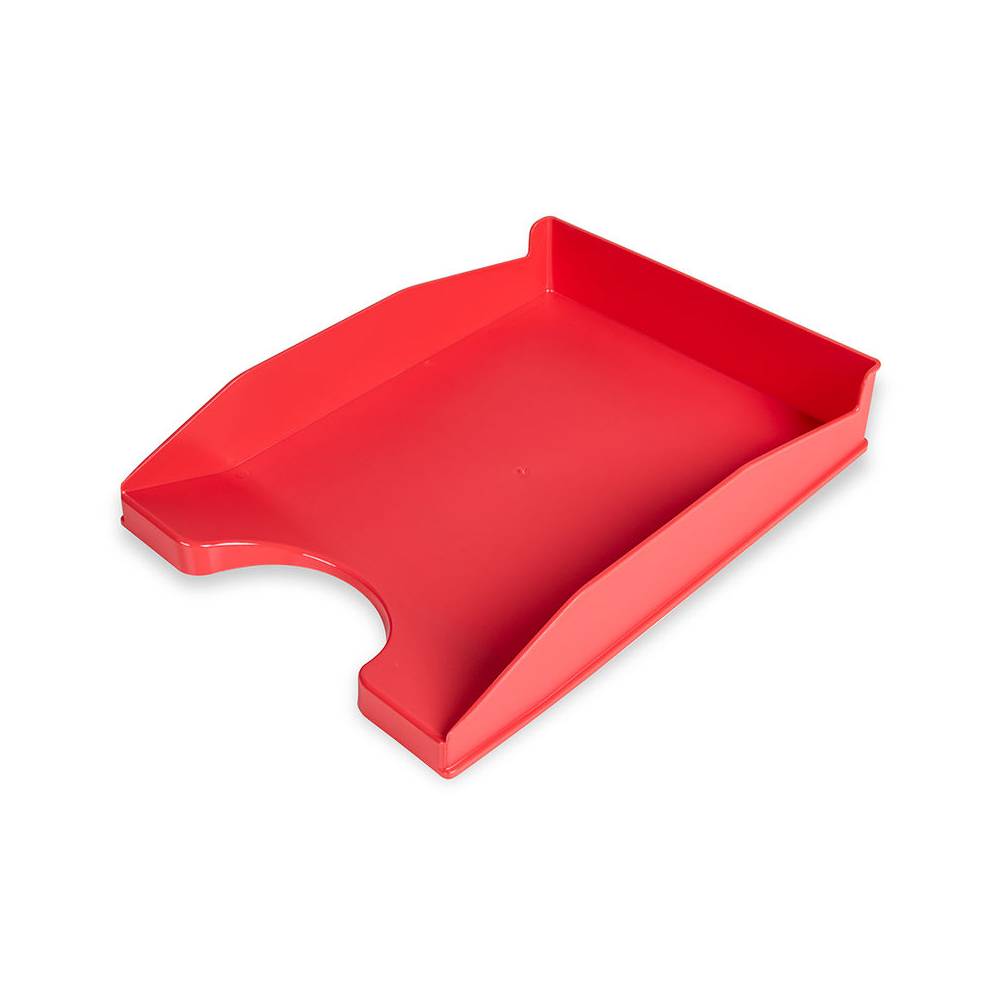 Bandeja sobremesa plastico q-connect rojo opaco 240x70x340 mm