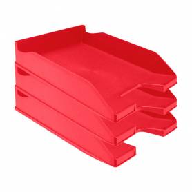 Bandeja sobremesa plastico q-connect rojo opaco 240x70x340 mm