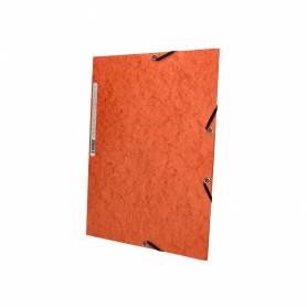 Carpeta q-connect gomas kf02170 carton simil-prespan solapas 320x243 mm naranja