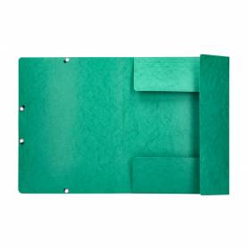 Carpeta q-connect gomas kf02168 carton simil-prespan solapas 320x243 mm verde