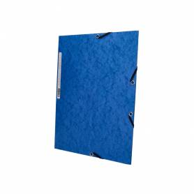 Carpeta q-connect gomas kf02167 carton simil-prespan solapas 320x243 mm azul