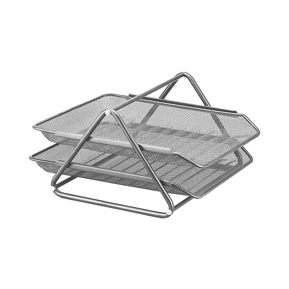 Bandeja sobremesa metalica q-connect rejilla gxa100 plata2 bandejas movibles 300x185x 350 mm