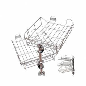 Bandeja sobremesa metalica q-connect cromada 370x275 mm