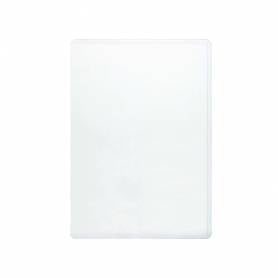 Funda portacarnet q-connect cuarto 140 micras pvc transparente 220x170mm