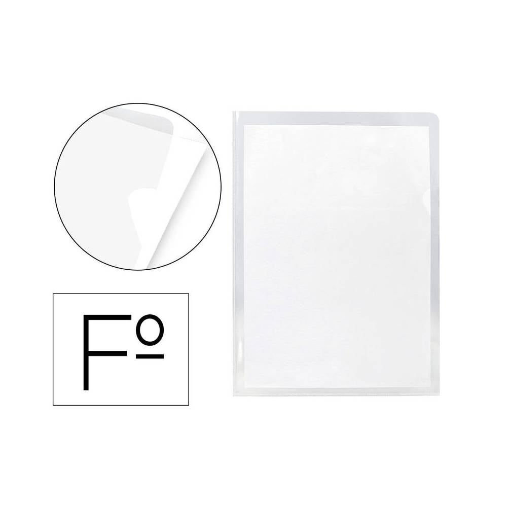 Carpeta dossier uñero plastico q-connect 180 mc folio transparente