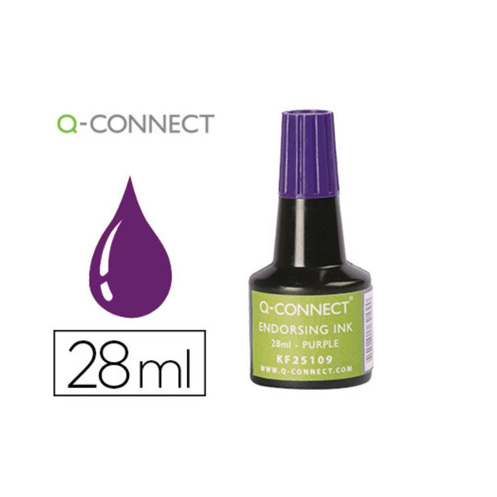 Tinta tampon q-connect violeta bote 28 ml