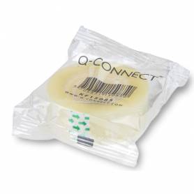 Cinta adhesiva q-connect transparente 33 mt x 12 mm encelofanada