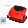 Taladrador q-connect kf02156 rojo abertura 2 mm capacidad 20 hojas - KF02156