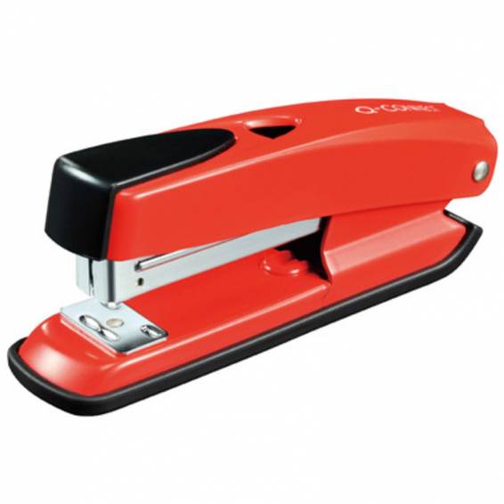 Grapadora q-connect kf02152 plastico abs roja capacidad 20 hojas