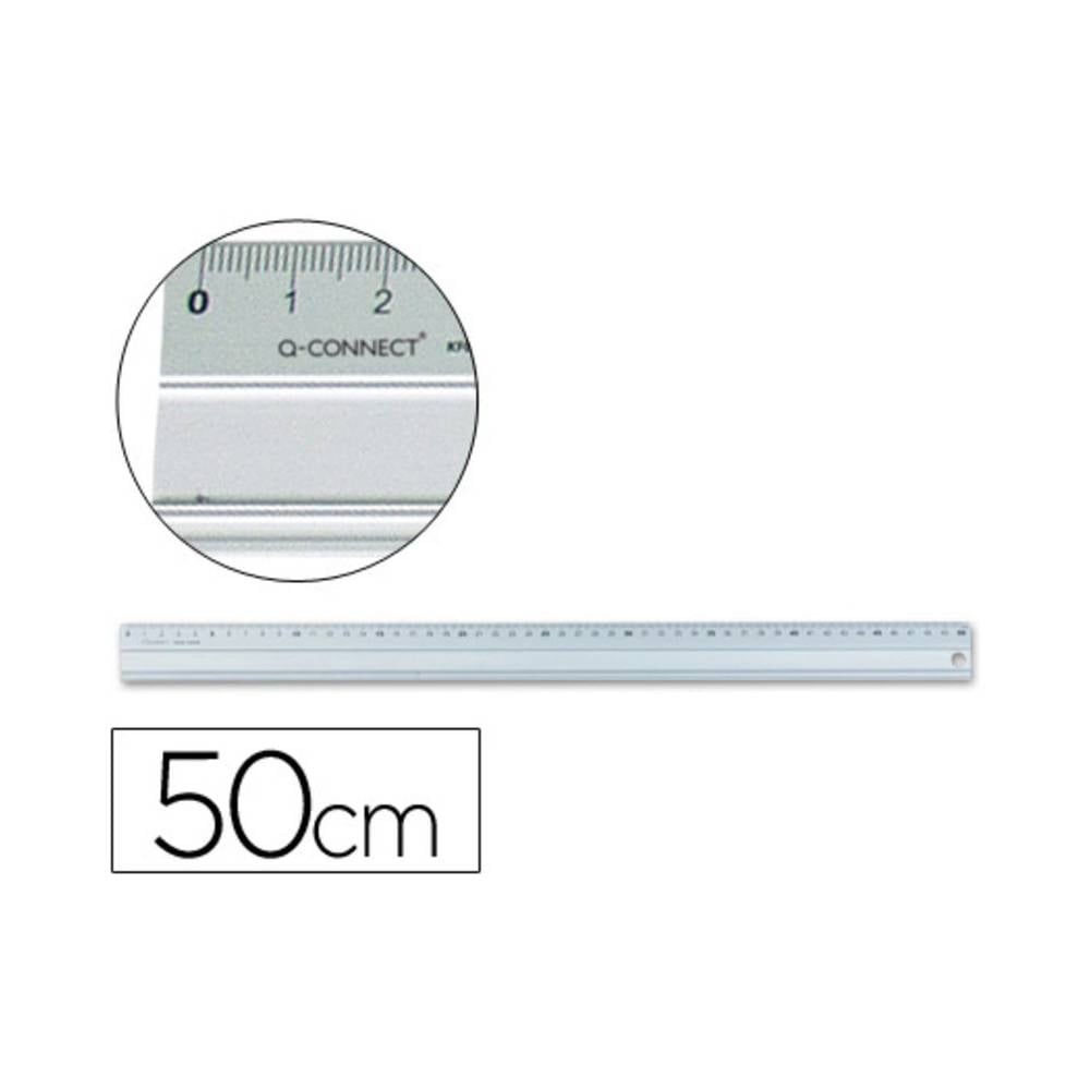 Regla q-connect metalica aluminio 50 cm