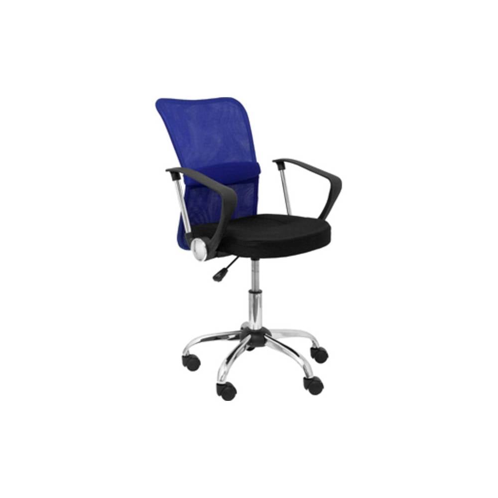 Silla infantil pyc giratoria brazos fijos asiento regulablealtura alto 870+100mm largo 540mm profundidad 530mm azul