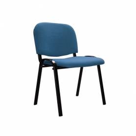 Silla apilable q-connect brazos cortos tapizada sin ruedas 910 mm alto 460mm largo440 mm profundidad azul