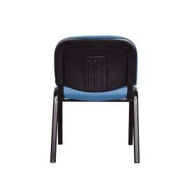 Silla apilable q-connect brazos cortos tapizada sin ruedas 910 mm alto 460mm largo440 mm profundidad azul