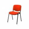 Silla apilable q-connect brazos cortos tapizada sin rueds 910 mm alto 460 mm largo440 mm profundidad roja - KF10882