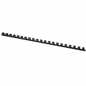 Canutillo q-connect redondo 10 mm plastico negro capacidad 95 hojas caja de 100 unidades