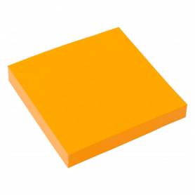 Bloc de notas adhesivas quita y pon q-connect 76x76 mm naranja neon 80 hojas