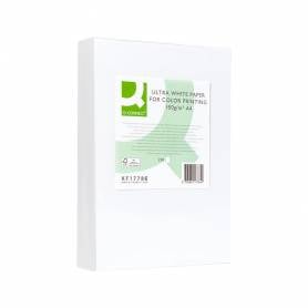 Papel fotocopiadora q-connect ultra white din a4 160 gramos paquete de 250 hojas