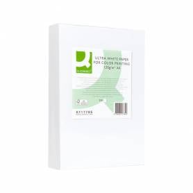 Papel fotocopiadora q-connect ultra white din a4 120 gramos paquete de 250 hojas