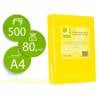 Papel color q-connect din a4 80gr amarillo intenso paquete de 500 hojas - KF01426