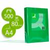 Papel color q-connect din a4 80gr verde intenso paquete de 500 hojas - KF01429