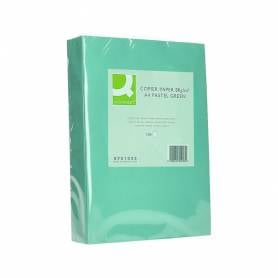 Papel color q-connect din a4 80 gr verde paquete de 500 hojas