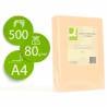 Papel color q-connect din a4 80gr crema paquete de 500 hojas - KF16264