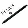 Boligrafo belius potsdam negro cuerpo fibra carbon tinta gel azul en estuche