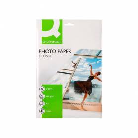 Papel q-connect foto glossy kf01103 din a4 digital photo para ink-jet bolsa de 20 hojas de 180 gr