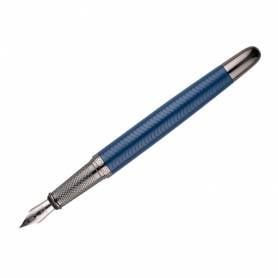 Pluma belius neptuno aluminio textura wavy color azul marino tinta azul caja de diseño