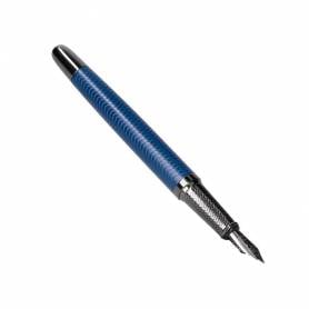 Pluma belius neptuno aluminio textura wavy color azul marino tinta azul caja de diseño