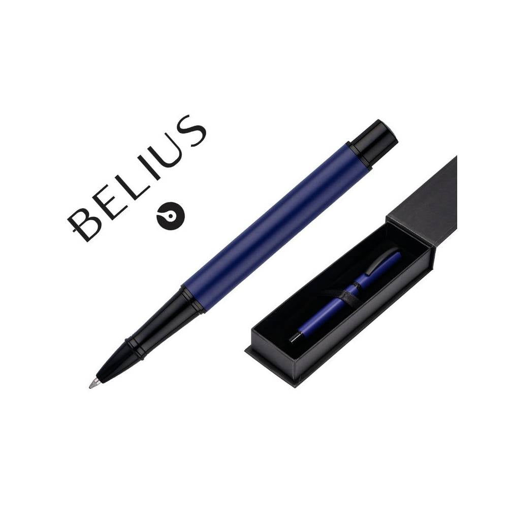 Roller belius turbo aluminio color azul y negro tinta azul caja de diseño