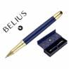 Boligrafo belius soiree aluminio color azul marino y dorado tinta azul caja de diseño - BB261