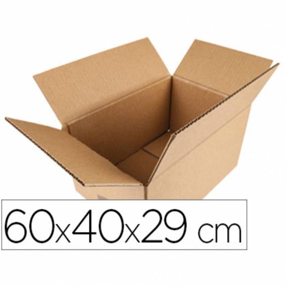 Caja para embalar q-connect americana 600x400x290 mm espesor carton 5 mm