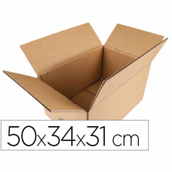 Caja para embalar q-connect americana 500x340x310 mm espesor carton 5 mm