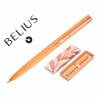 Boligrafo belius rose aluminio color naranja oro rosa tinta azul caja de diseño - BB280