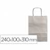 Bolsa kraft q-connect plata asa retorcida 240x100x310 mm - KF18690