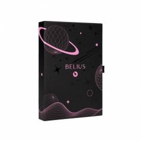 Pluma y funda de similpiel belius space b color minimalista rosa tinta azul caja de diseño