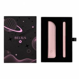 Pluma y funda de similpiel belius space b color minimalista rosa tinta azul caja de diseño