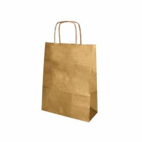 Bolsa kraft q-connect oro asa retorcida 240x100x310 mm