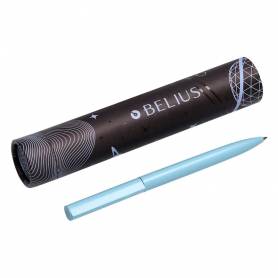 Boligrafo belius rocket b aluminio color minimalista azul tinta azul caja cilindrica