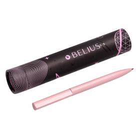 Boligrafo belius rocket b aluminio color minimalista rosa tinta azul caja cilindrica