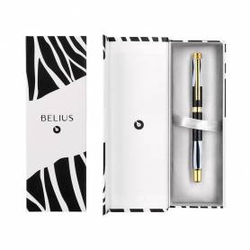 Roller belius dualita cuerpo blanco color negro tinta negra caja de diseño